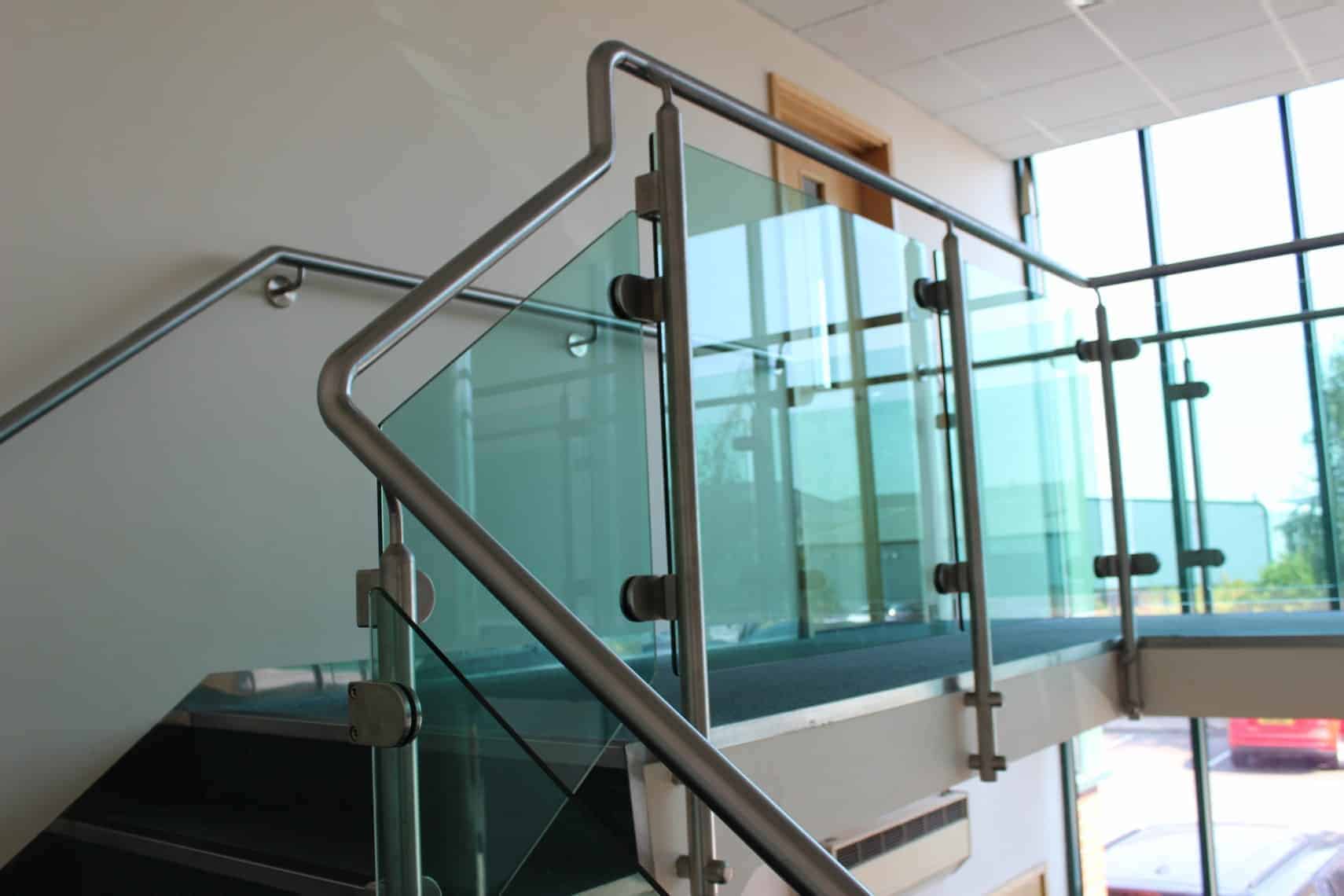 Glass Stair Railing Wrightfield-Civils-Steelwork