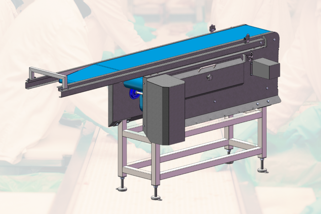 shuttle conveyor used for burger processing